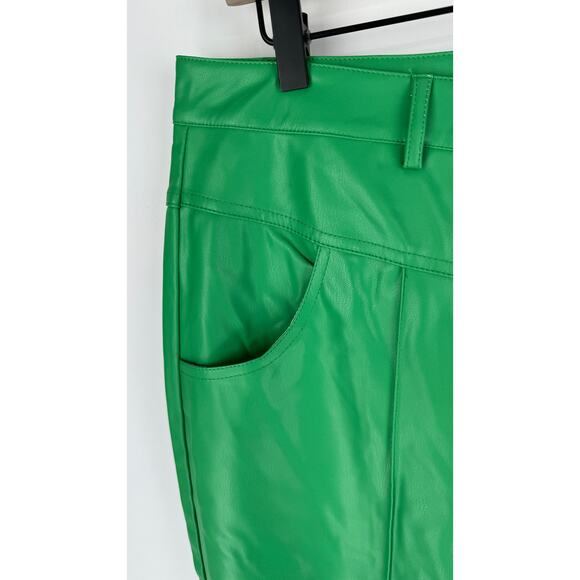 PrettyLittleThing Green Wide Leg Pants - Picture 6 of 12